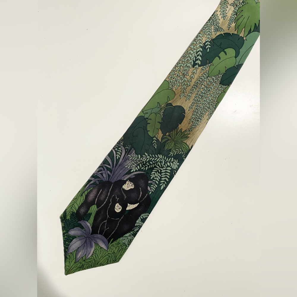 World Wildlife Fund Men’s Zoo Zoological Zoo Keeper Gorilla Monkey Mountain Tie - Picture 3 of 5